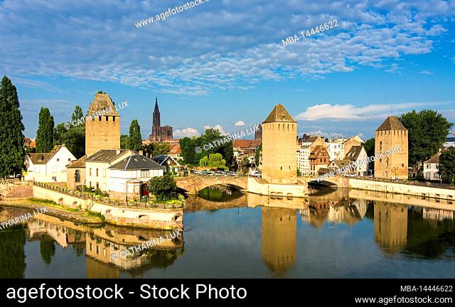 France, Strasbourg, Old Town, Ponts Couverts de Strasbourg