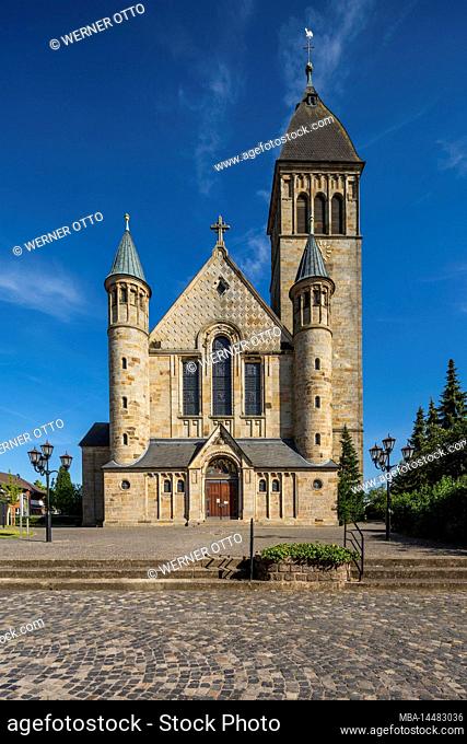 Germany, Coesfeld, Coesfeld-Lette, Berkel, Baumberge, Muensterland, Westphalia, North Rhine-Westphalia, Catholic Parish Church of St