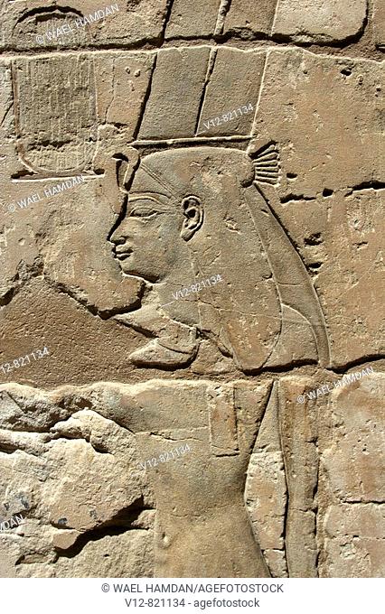 Portrait of Nefertari, Medinet Habu temple, Luxor, Egypt