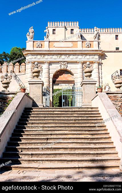 Castello del Catajo is a patrician rural palace near the town of Battaglia Terme, province of Padua