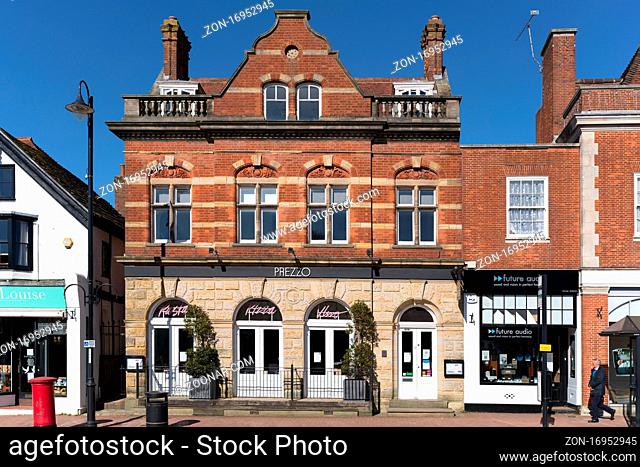 EAST GRINSTEAD, WEST SUSSEX, UK - MARCH 9 : Shops closed because of the lockdown due to coronavirus in East Grinstead on March 9, 2021