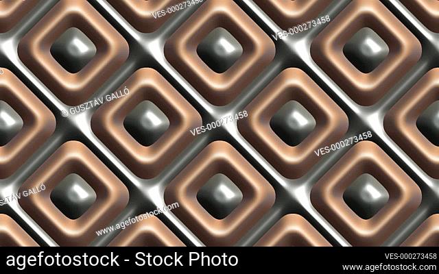 3d abstract metal background animation of seamless loop