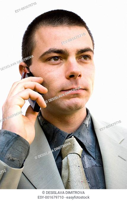 man talking on phone