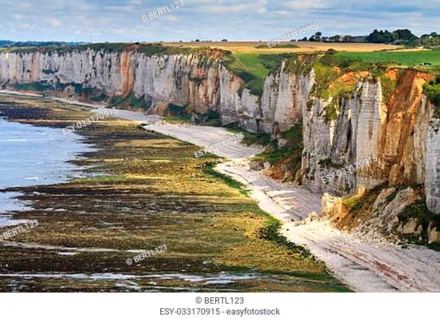 Cliffs near Etretat and Fecamp, Normandy, France