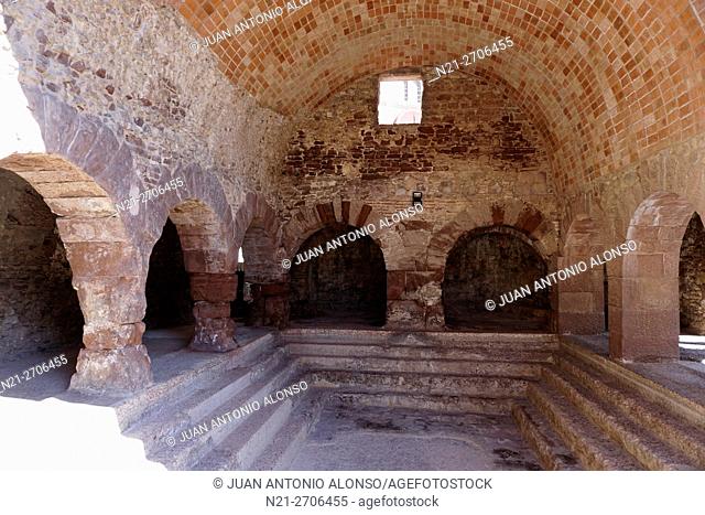 Ancient Roman thermal baths. Caldes de Montbui, Barcelona, Catalonia, Spain, Europe