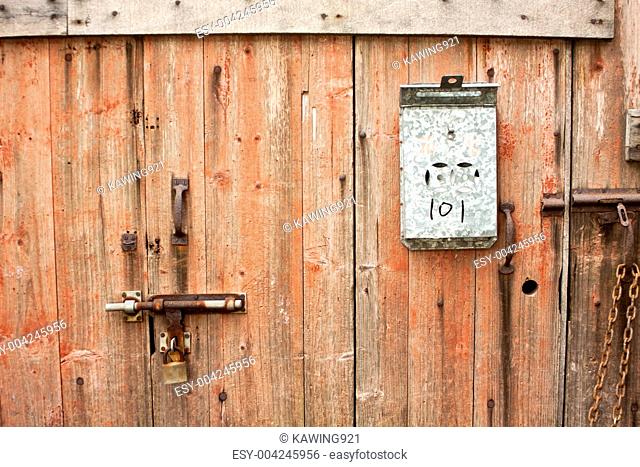 Chinese door and lock background