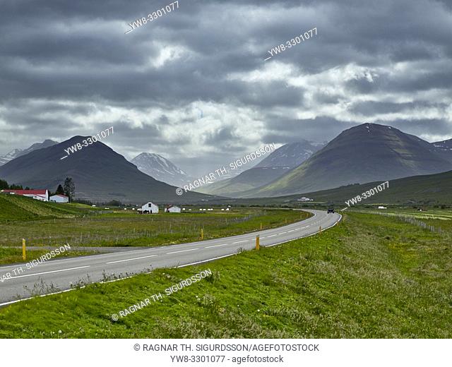 Empty road in the countryside, Iceland