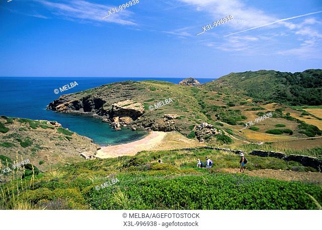 Beach or Cala Calderer  Minorca  Balearis islands  Spain