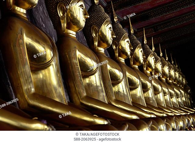 Golden Buddha at Wat Suthat temple in Bangkok