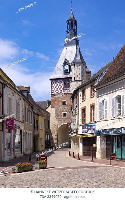 Le Beffroi in the village of Saint Fargeau, Bourgogne, France, Europe