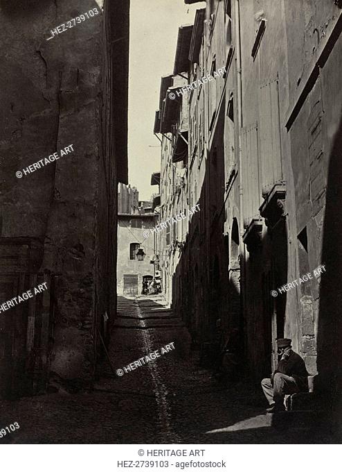 Renovation of the Old City of Marseille, Rue Caves de lOratoire, 1862. Creator: Adolphe Terris (French, 1820-1900)