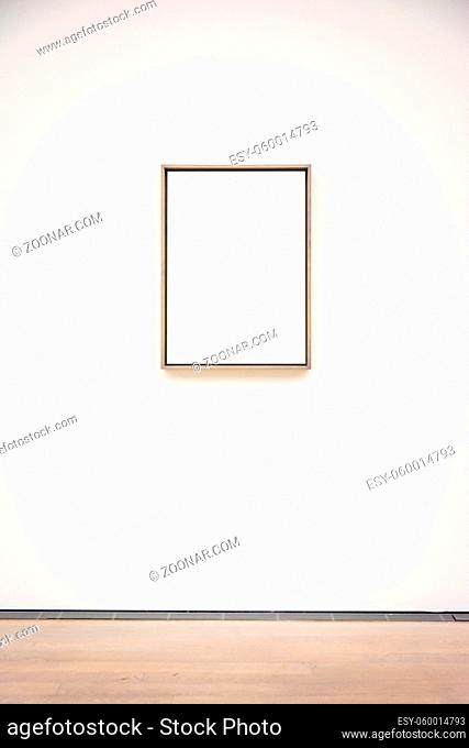 Modern Art Museum Frame Wall Clipping Path Isolated White Vector Illustration Template