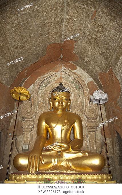 Htilominlo temple, Old Bagan and Nyaung U village area, Mandalay region, Myanmar, Asia