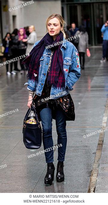 Fearne Cotton leaving the BBC in Portland Place after hosting the Live Lounge on Radio 1 Featuring: Fearne Cotton Where: London