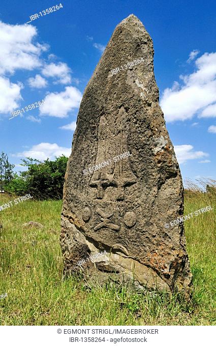Ancient stone stele, Tiya, UNESCO World Heritage Site, Oromia, Ethiopia, Africa