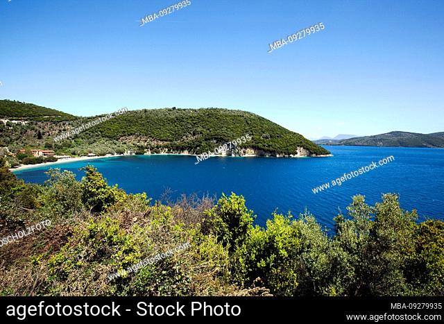 bay Desimi Beach on the island Lefkada, Ionic Islands, Greece