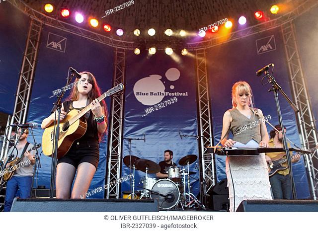 Rebecca and Megan Lovell of the U.S.-American sisters' band Larkin Poe performing live at the Blue Balls Festival, Pavilion at the lake, Lucerne, Switzerland