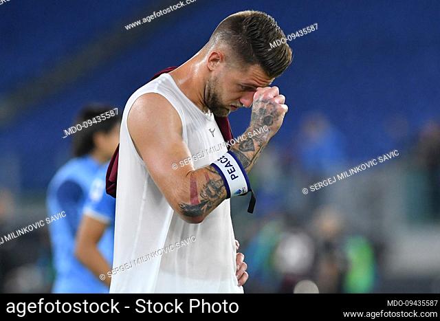 Serb footballer Sergej Milinkovic Savic of Lazio football team during the match Lazio-Salernitana at the Stadio Olimpico