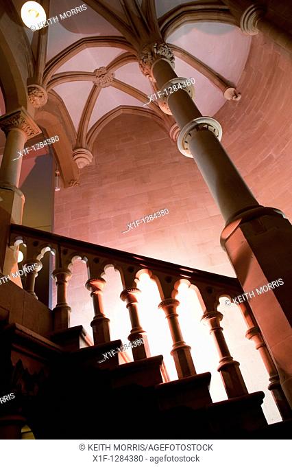 Victorian Gothic architecture - Interior, Old College Aberystwyth University Wales UK