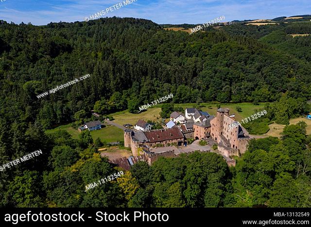 Hamm Castle in Hamm, Bitburger Land, Eifel, Rhineland-Palatinate, Germany