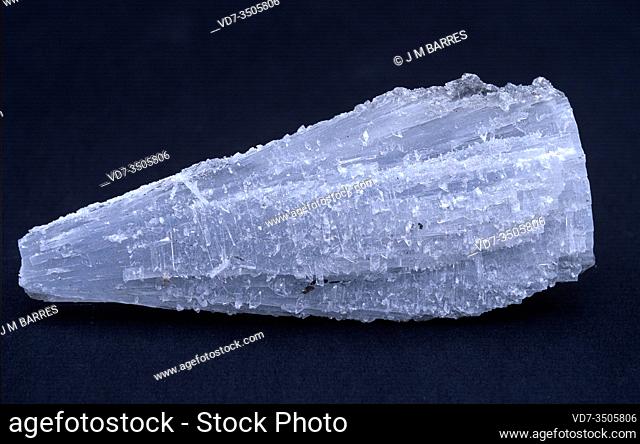 Anhydrite is a calcium sulfate mineral that turns gypsum when hydrated. Sample