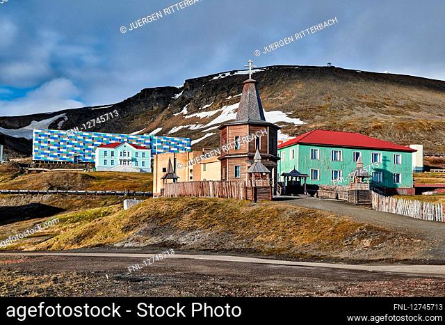 Orthodox church, Barentsburg, Svalbard, Norway, Europe