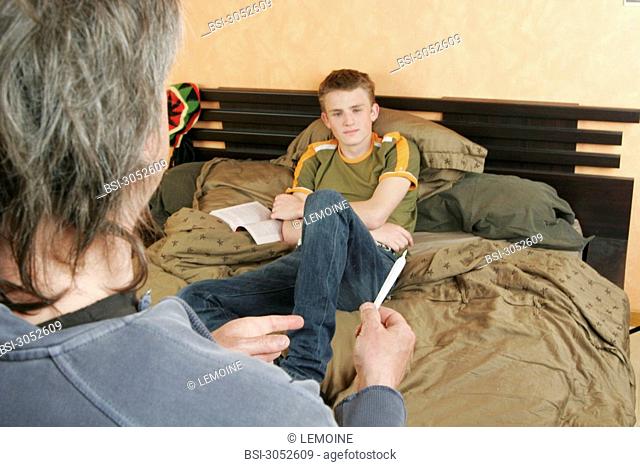 Prevention of toxicomany : dialogue between a father and his teenage son concerning a spliff