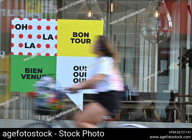 Illustration picture shows preparations ahead of the 109th edition of the Tour de France cycling race, in Copenhagen, Denmark, Tuesday 28 June 2022