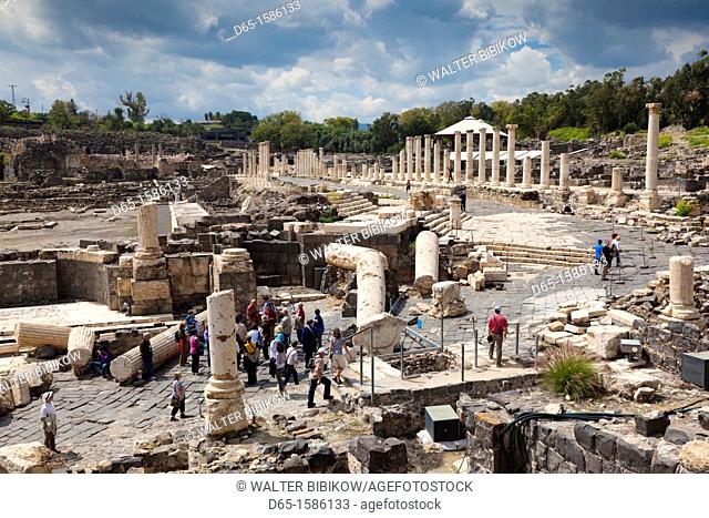 Israel, The Galilee, Beit She-an, Beit She-An National Park, Roman-era ruins