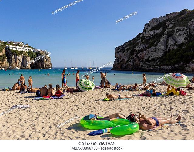 Cala en Porter, south coast of the Island Menorca, the Balearic Islands, Spain