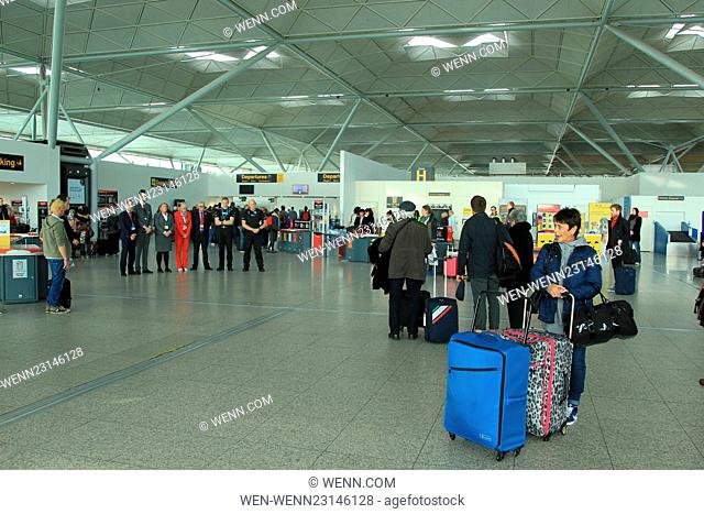 A 2 mins silence observed at Stansted airport on Armistice day. Featuring: Atmosphere Where: London, United Kingdom When: 11 Nov 2015 Credit: WENN.com