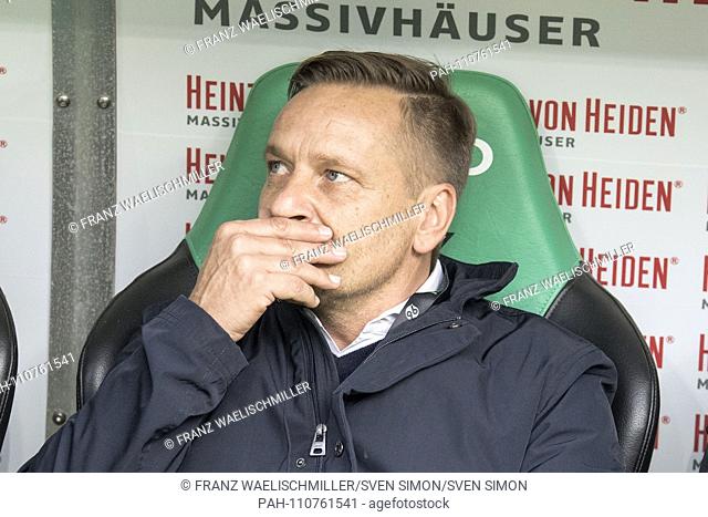 Manager, sports manager, Horst HELDT (H) with a hand over his mouth, skeptical, skepticism; Soccer 1. Bundesliga, Season 2018/2019, 9