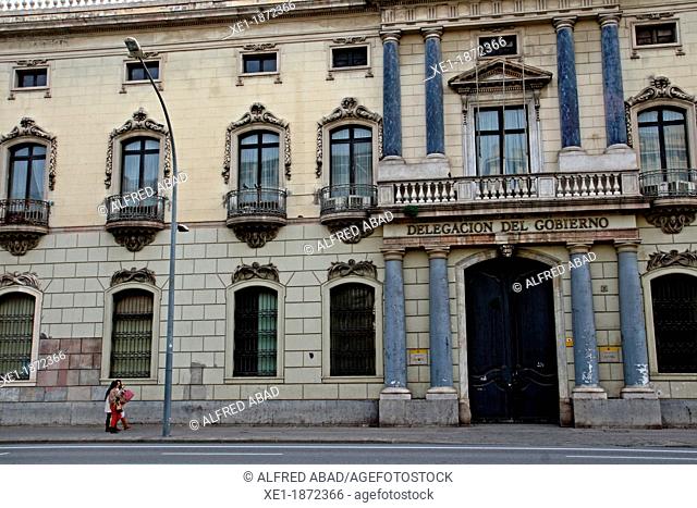 Government delegation, old customs house, s  XVIII, neoclassicism, Barcelona, Catalonia, Spain