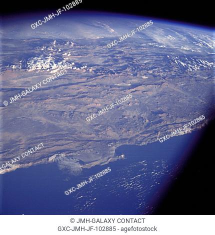 This view of South America was photographed from the Apollo 7 spacecraft during its 81st revolution of Earth from an altitude of 120 nautical miles