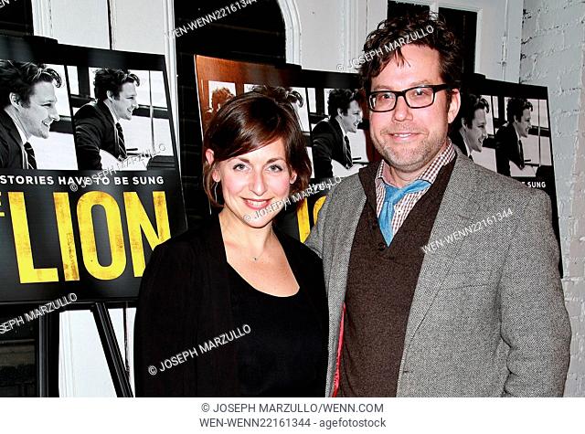 Opening night for The Lion at the Lynn Redgrave Theatre - Arrivals. Featuring: Mandy Greenfield, Sean Daniels Where: New York, New York