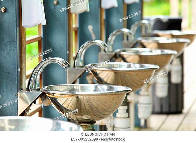sinks and taps in outdoor