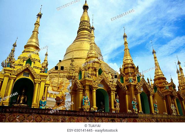 Shwedagon Pagoda or Great Dagon Pagoda located in Yangon, Burma