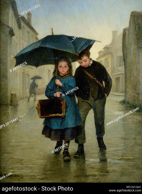 Frere Pierre Edouard - Going to School - French School - 19th Century