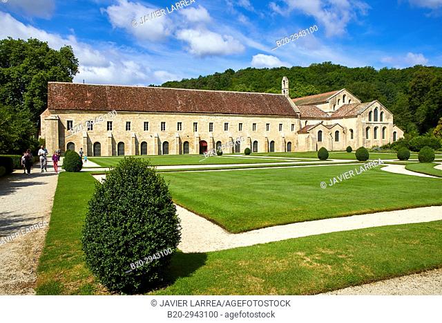 Abbaye Royale de Notre Dame de Fontenay, Fontenay Cistercian Abbey, Montbard, Côte d'Or, Burgundy Region, Bourgogne, France, Europe