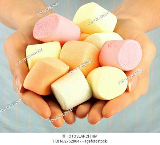 Woman Holding Marshmallows