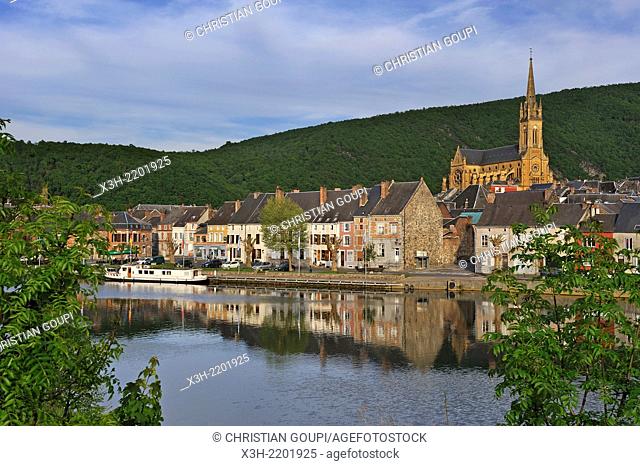 Fumay by the Meuse River, Ardennes department, Champagne-Ardenne region of northeasthern France, Europe