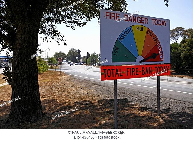 Roadside country fire gauge, Victoria, Australia