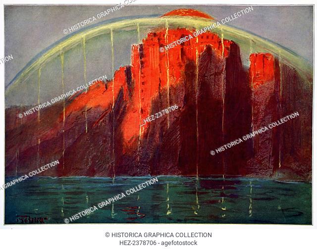 'Walhalla', 1906. From The Ring Cycle of operas by German composer Richard Wagner. Wotan and Fricka's abode, Valhalla