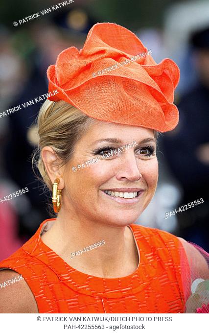 Queen Maxima of The Netherlands opens the new academic year and the education building Orion of the University in Wageningen, The Netherlands, 02 September 2013