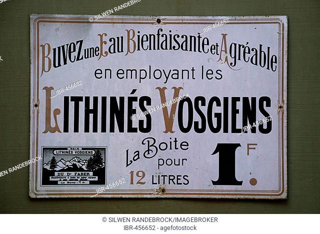 Old French advertisement sign