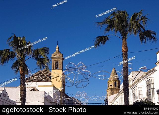 Plaza Espana and San Cristobal Monastery, Medina Sidonia, White Villages, Pueblos Blancos, Andalusia, Spain, Europe