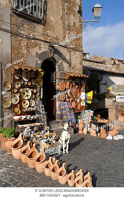 Souvenir shop, Orvieto, Umbria, Italy, Europe, PublicGround
