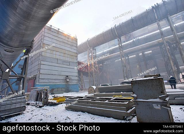 RUSSIA, NORILSK - OCTOBER 25, 2023: A view of the Nadezhda Metallurgical Plant, part of the Polar Division of the Norilsk Nickel Mining and Metallurgical...