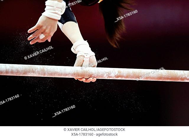 06 08 2012 Olympic Games, London, England, Gymnastics, Asymmetric bars