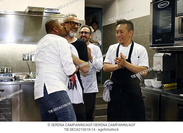 Chef Massimo Bottura coming back from Bilbao where at the World’s 50 Best Restaurants 2018 the restaurant Osteria Francescana was elected for the second time...